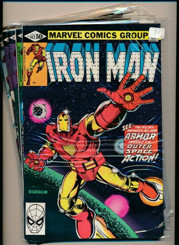 MARVEL SET of 5- IRON MAN #142-146 1980  VERY FINE (PF715) 