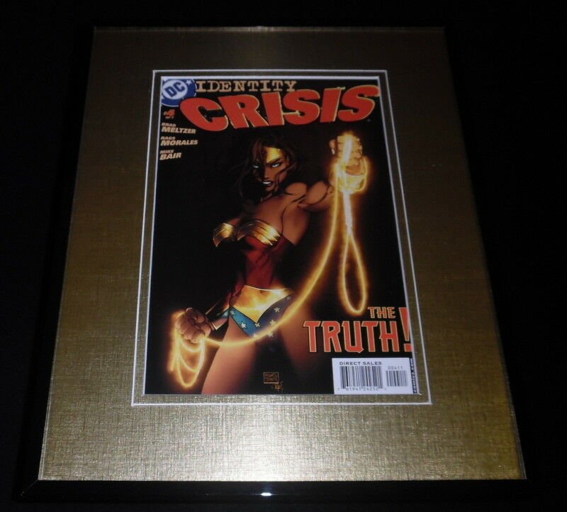 Wonder Woman Identity Crisis #4 Framed 11x14 Repro Cover Display 