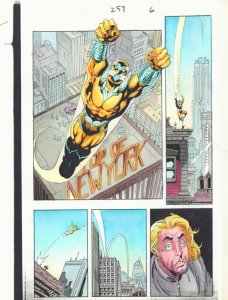 Spectacular Spider-Man #257 p.6 Color Guide Art - Prodigy Flying by John Kalisz