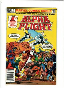 Alpha Flight #1 VF+ 8.5 Newsstand Marvel Comics 1983 John Byrne, 1st Puck