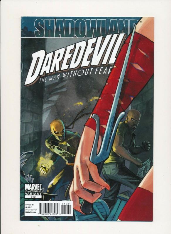 Marvel DAREDEVIL#510 2nd print Variant Checchetto LUKE CAGE & ELEKTRA F (PF791) 