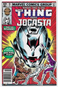 Marvel Two-in-One #92 Thing and Jocasta | Ultron (Marvel, 1982) VG/FN [ITC1054]