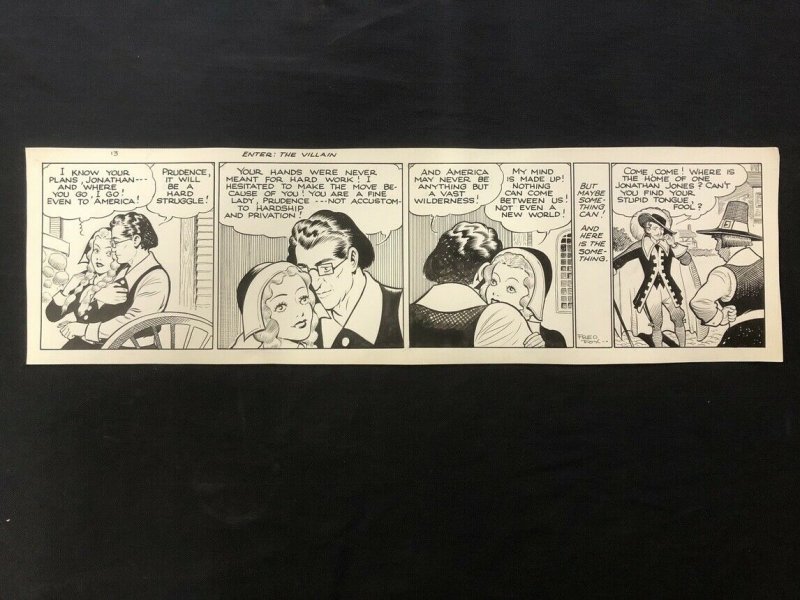 Fred Fox Original Daily Comic Strip Art #13- unpublished?