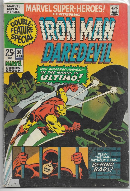 Marvel Super-Heroes (vol. 1, 1967) # 30 GD Iron Man rep. TOS 77-78, Daredevil 15