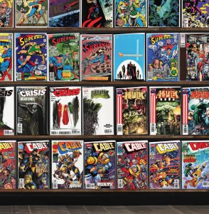 Huge Lot 130+ Comics with Superman, Cable, Incredible Hulk, Deadman & More!