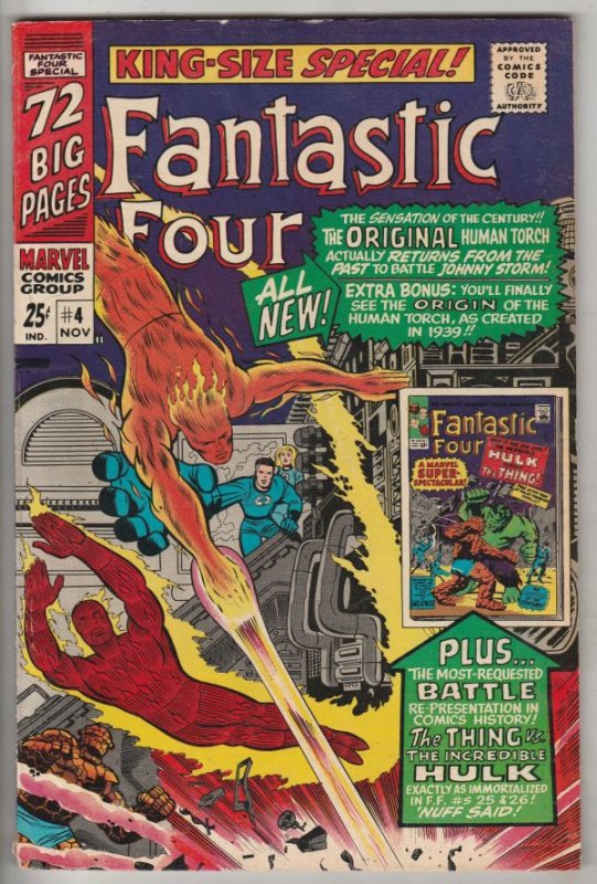 Fantastic Four King-Size Special #4 (Nov-66) VF/NM High-Grade Fantastic Four,...