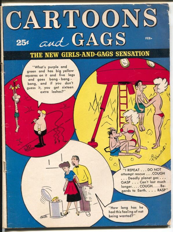 Cartoons and Gags 2/1968-Marvel-jokes-Ted Trogdon-Hagglund-VG