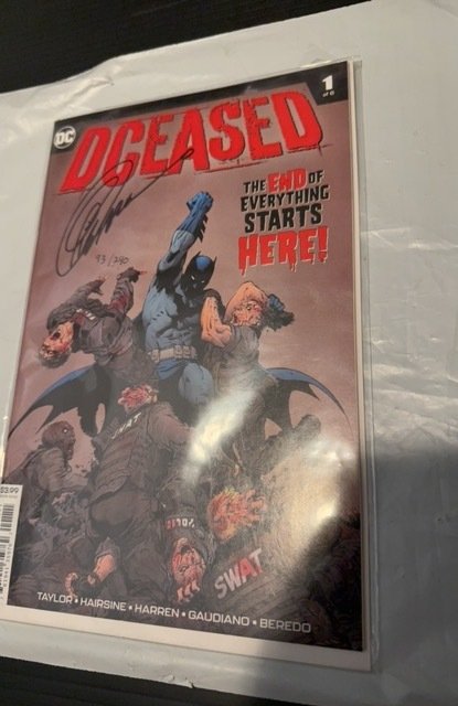 DCeased #1 (2019)Dynamic forces Capullo signed with coa sealed