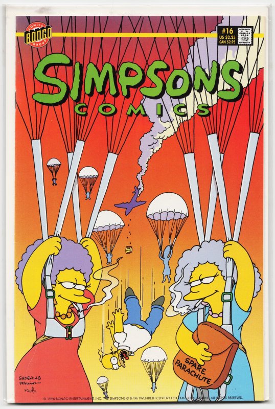 Simpsons Comics #16 (1996) Patty and Selma Bouvier