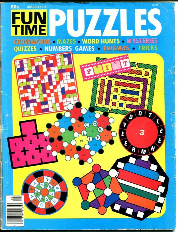 Funtime Puzzles 8/1976-16 Magazine-comic pages-cartoons-G