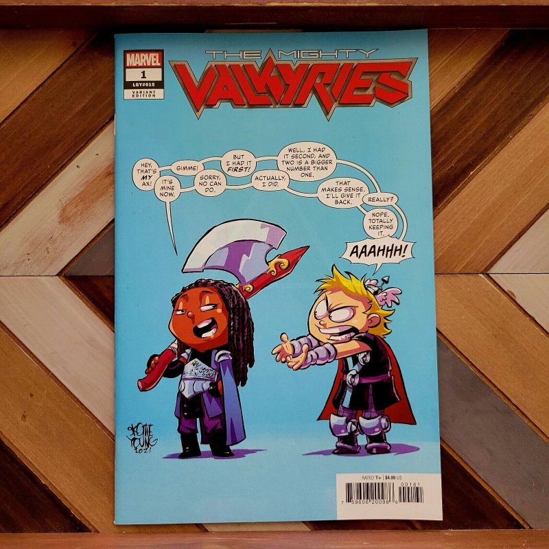 The Mighty Valkyries #1 NM (Marvel 2021) Skottie Young baby Thor variant 