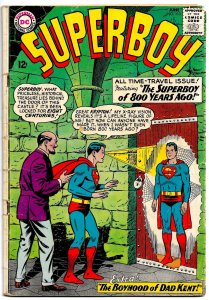 SUPERBOY #113 (Jun1964) 6.0 FN  Two Fun Time-Travel Stories! Curt Swan!