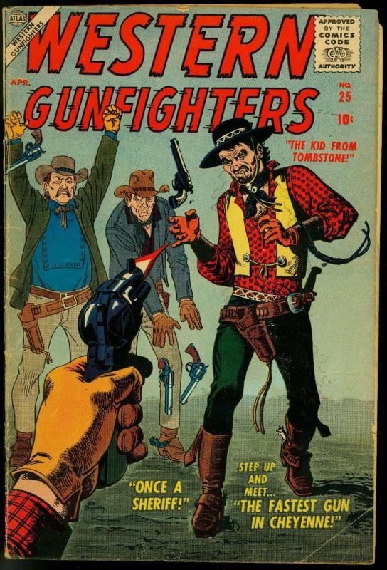 Western Gunfighters #25 1957- Atlas Comics- Russ Heath- Maneely FAIR