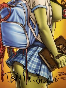 ZOMBIE TRAMP #35 BILL MCKAY SCHOOL GIRL RISQUE SIGNED BY MENDOZA NM+