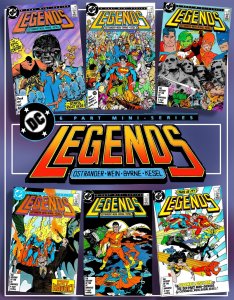 LEGENDS #1 - 6 (1986-87) 8.5 VF+  Complete Mini-Series! - Giant DC Crossover!