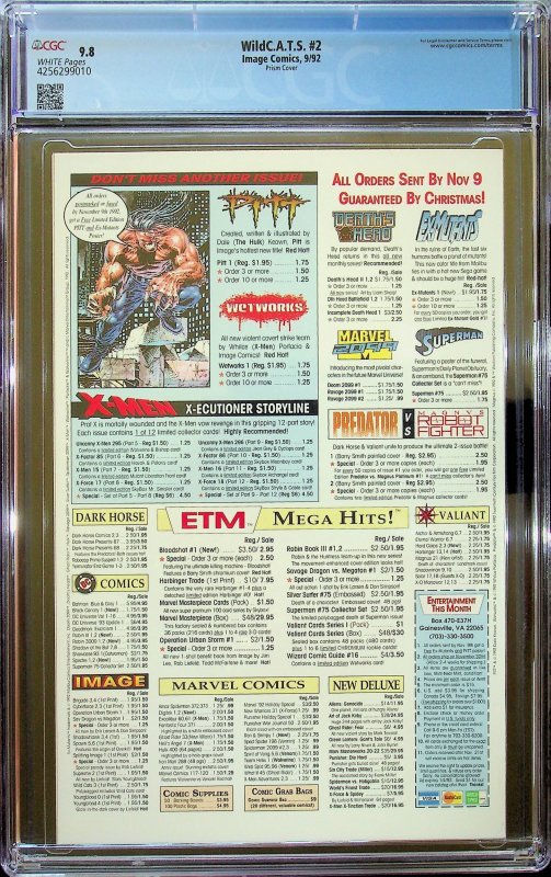 WildC.A.T.s: Covert Action Teams #2 Prism Foil Cover (1992) - CGC 9.8