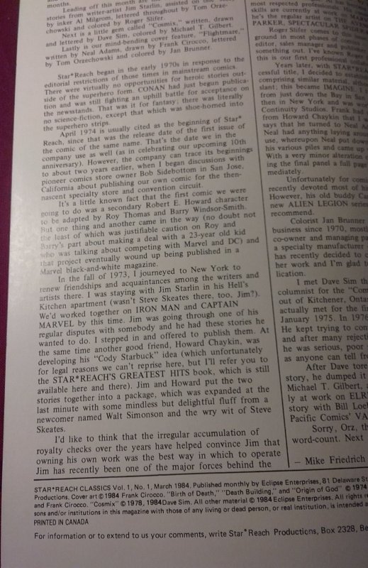 Star*Reach Classics #1 (1984)