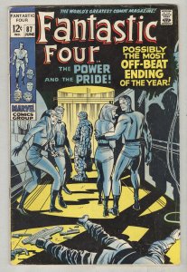 Fantastic Four #87 THE POWER AND THE PRIDE! Lee & Kirby / ID#294