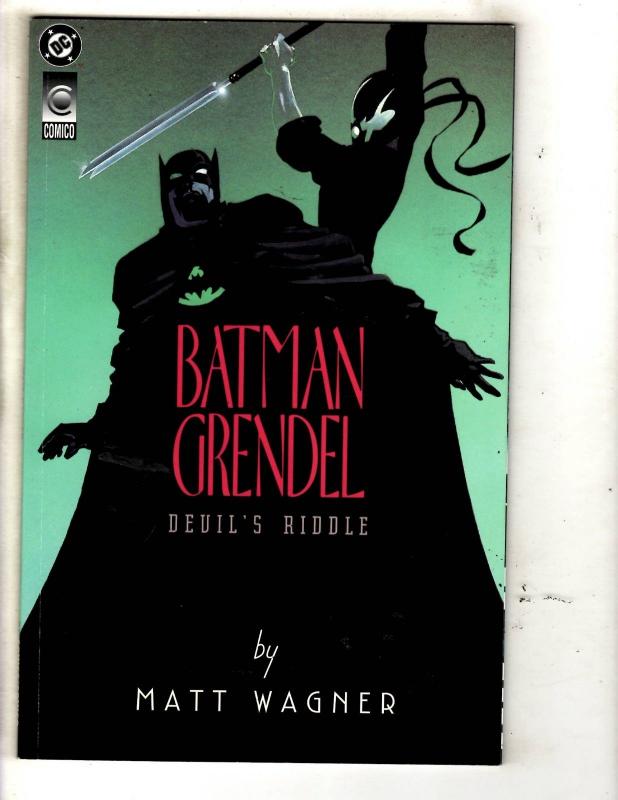 Lot Of 4 Batman Grendel DC Comics Graphic Novel Comic Books # 1 2 (2 Series) MF6