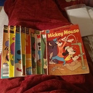 Mickey Mouse 9 Issue Silver Bronze Age Comics Lot Run Set Collection Dell