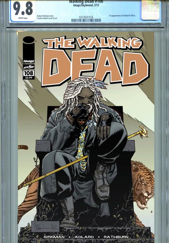 Walking Dead #108 GCG 9.8 1st Appearance of Ezekiel & Shiva