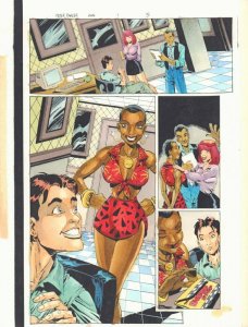 Spider-Man '97 #1 p.5 Color Guide Art - Glory Grant Splash - 1997 John Kalisz