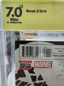 Black Widow #1 (2016) CBCS verified Signature of Mark Waid 7.0