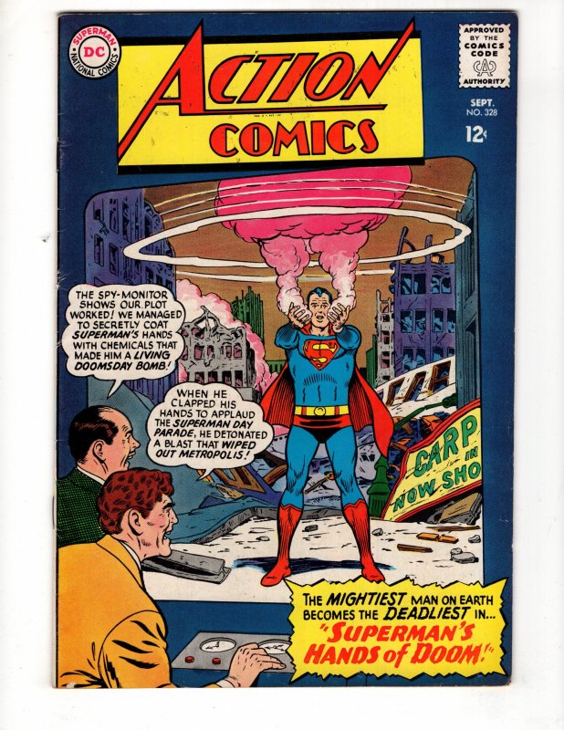 Action Comics #328 (1965) SUPERMAN'S HANDS OF DOOM! / ID#560