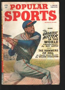 Popular Sports 6/1948-Thrilling-Baseball cover-Wrestling-horse racing & more-...