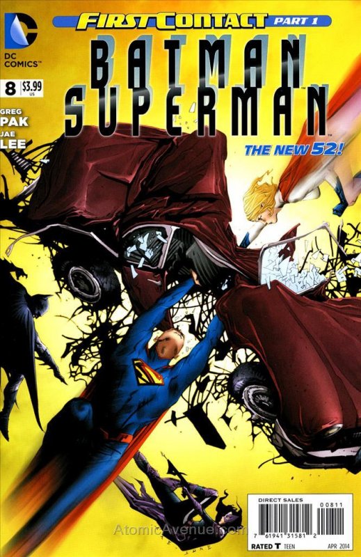 Batman/Superman #8 VF/NM ; DC | New 52 Power Girl Jae Lee