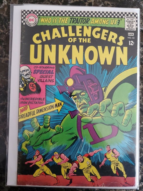 Challengers of the Unknown #53 (DC, 1966) Condition VG