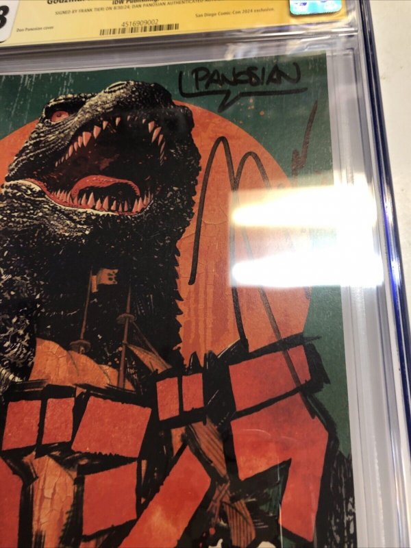 Godzilla:Here There Be Dragons Reprint (2024) 1 (CGC 9.8) Signed Tieri* Panosian