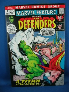 MARVEL FEATURE 3 THE DEFENDERS VF NM 1972