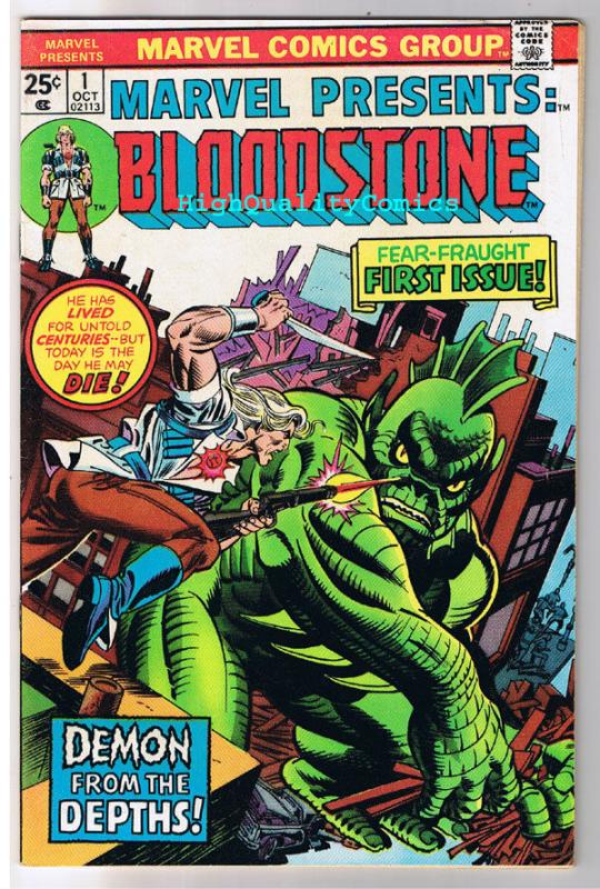 MARVEL PRESENTS #1, FN/VF, Origin / 1st Bloodstone,1975, Bronze age