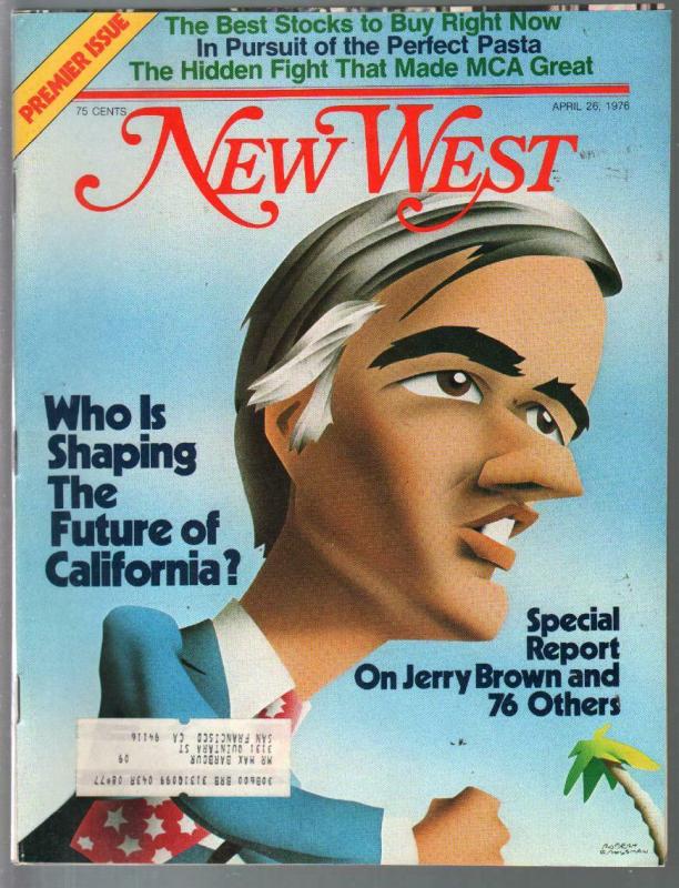 New West #1 4/26/1976-1st issue-Jerry Brown-pix-stories-info-VF