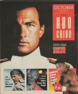 ORIGINAL Vintage Oct 1993 HBO Guide Magazine Under Siege Passenger 57