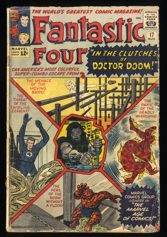 Fantastic Four #17 GD/VG 3.0 Doctor Doom Appearance!