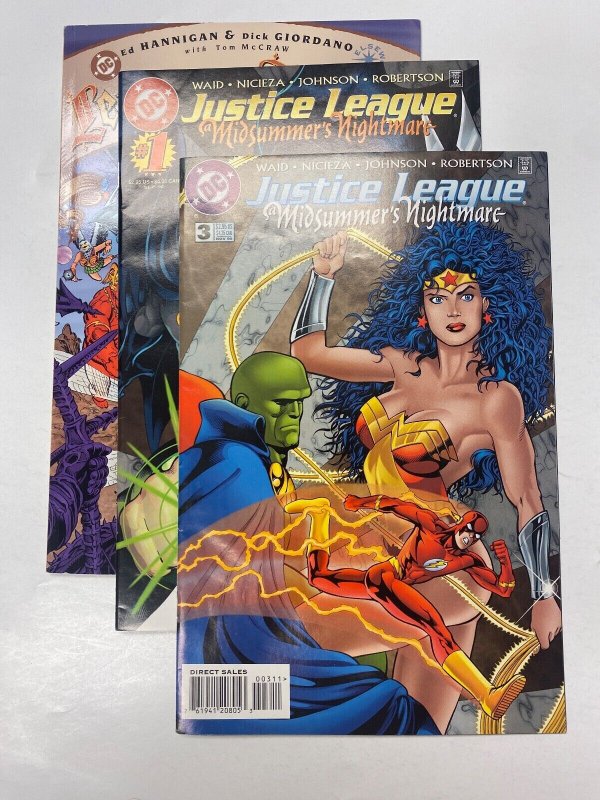 3 DC comic books League Justice #1 Justice League Mid Nightmare #1 3 42 LP5