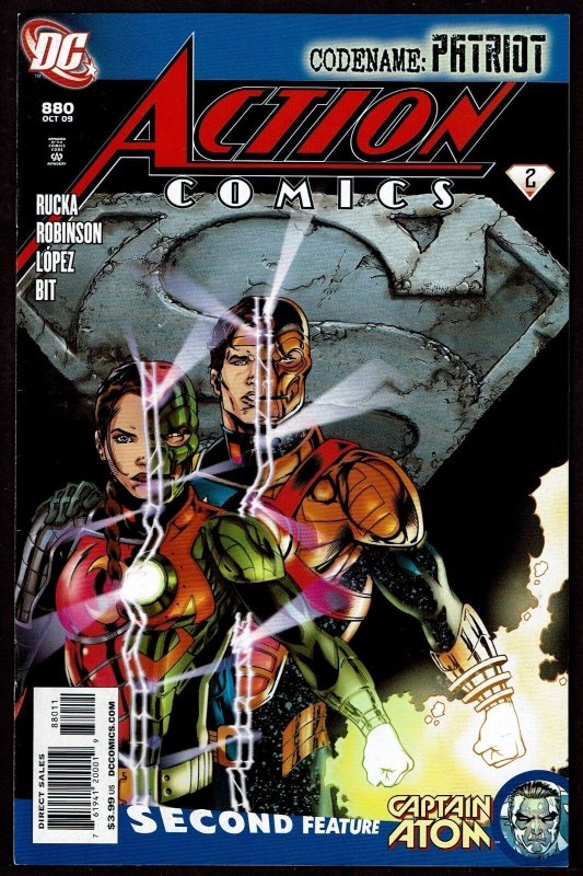 Action Comics #880 (Oct 2009, DC) Captain Atom Backup Story 9.0 VF/NM