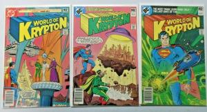 World of Krypton set  #1 to #3 1st Series 6.0 FN (1979)