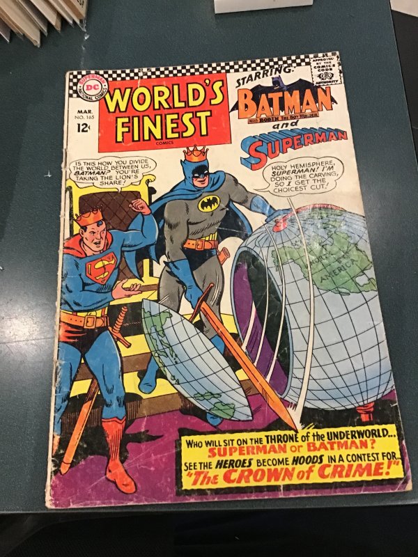 World's Finest Comics #165 (1967) Midgrade superman/Batman FN Wow!