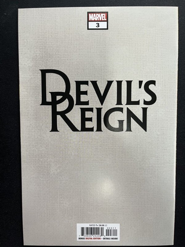 Devil’s Reign #3 VF/NM 2022 Marvel Comics C136A 