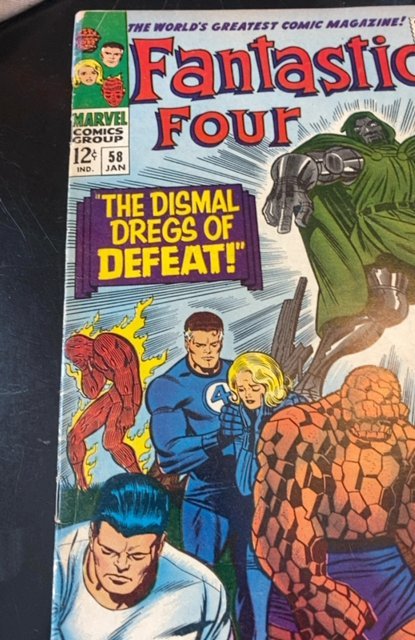 Fantastic Four #58 (1967)Dr doom The dismal dregs of defeat