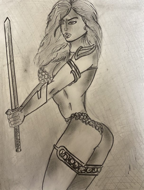 Red Sonja Original Art Sketch