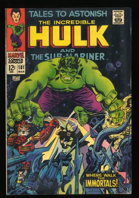 Tales To Astonish #101 FN- 5.5 Sub-Mariner and the Hulk! Last Issue!
