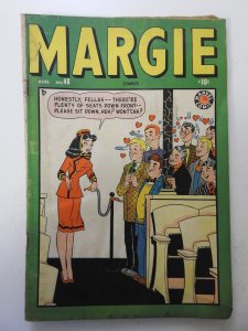 Margie Comics #48 (1949) GD Condition moisture damage, mold, rusty staples