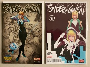 Spider-Gwen #1's comics lot 10 diff 8.0 (2015-23)