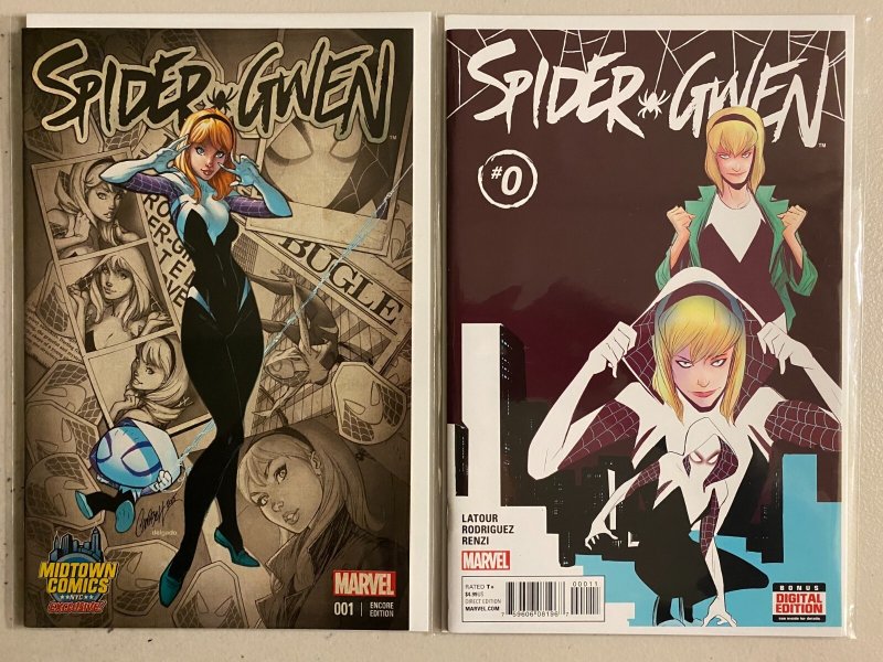Spider-Gwen #1's comics lot 10 diff 8.0 (2015-23)