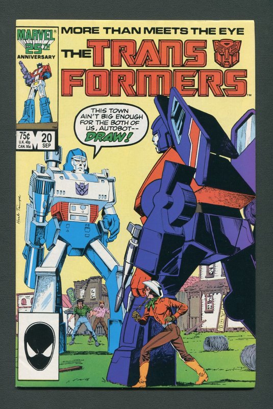 Transformers #20  / 8.5 VFN+   September 1986