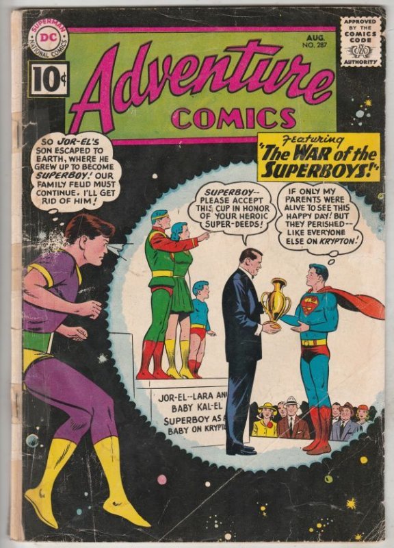 Adventure Comics #287 (Aug-61) GD+ Affordable-Grade Superboy